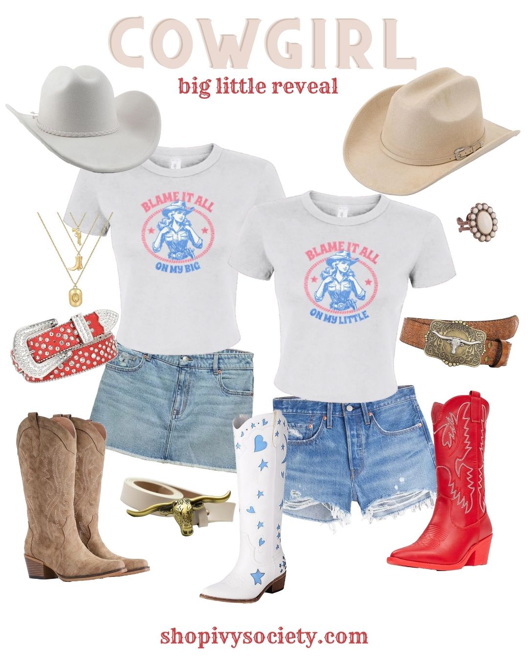 cowgirl big little reveal theme