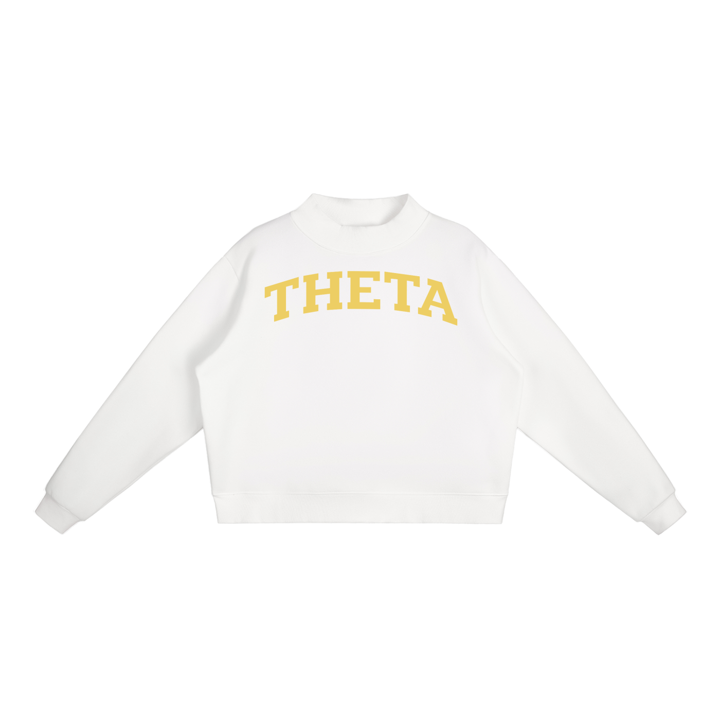 Gold Kappa Alpha Theta Mock Neck Sweatshirt - Ivy Society