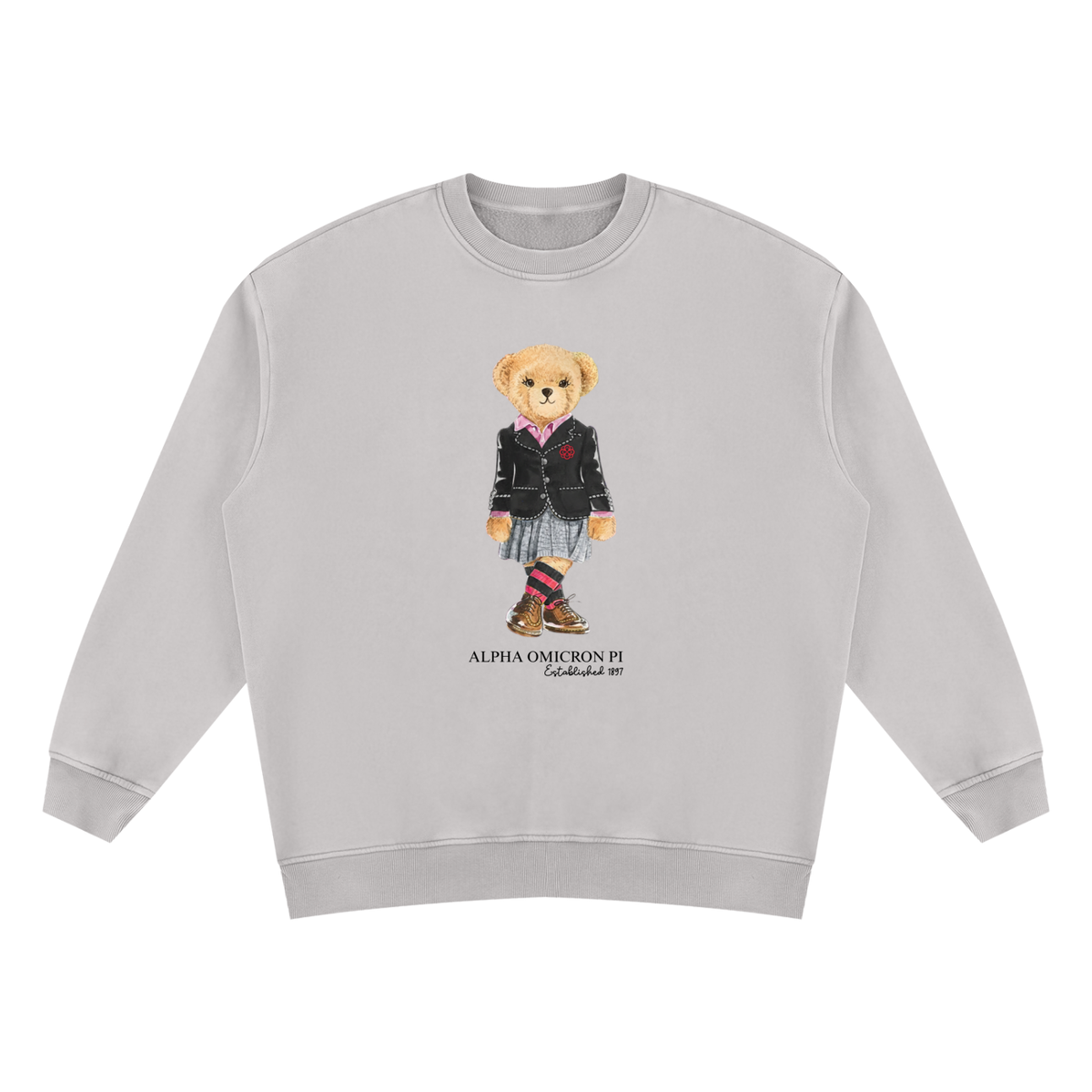 Alpha Omicron Pi Sorority Bear Vintage Wash Sweatshirt