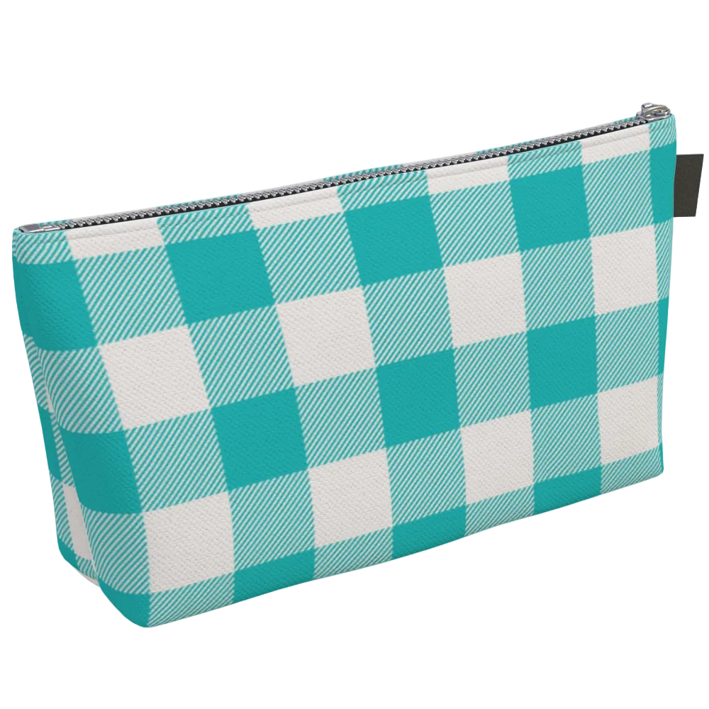 Zeta Tau Alpha Personalized Gingham Makeup Bag