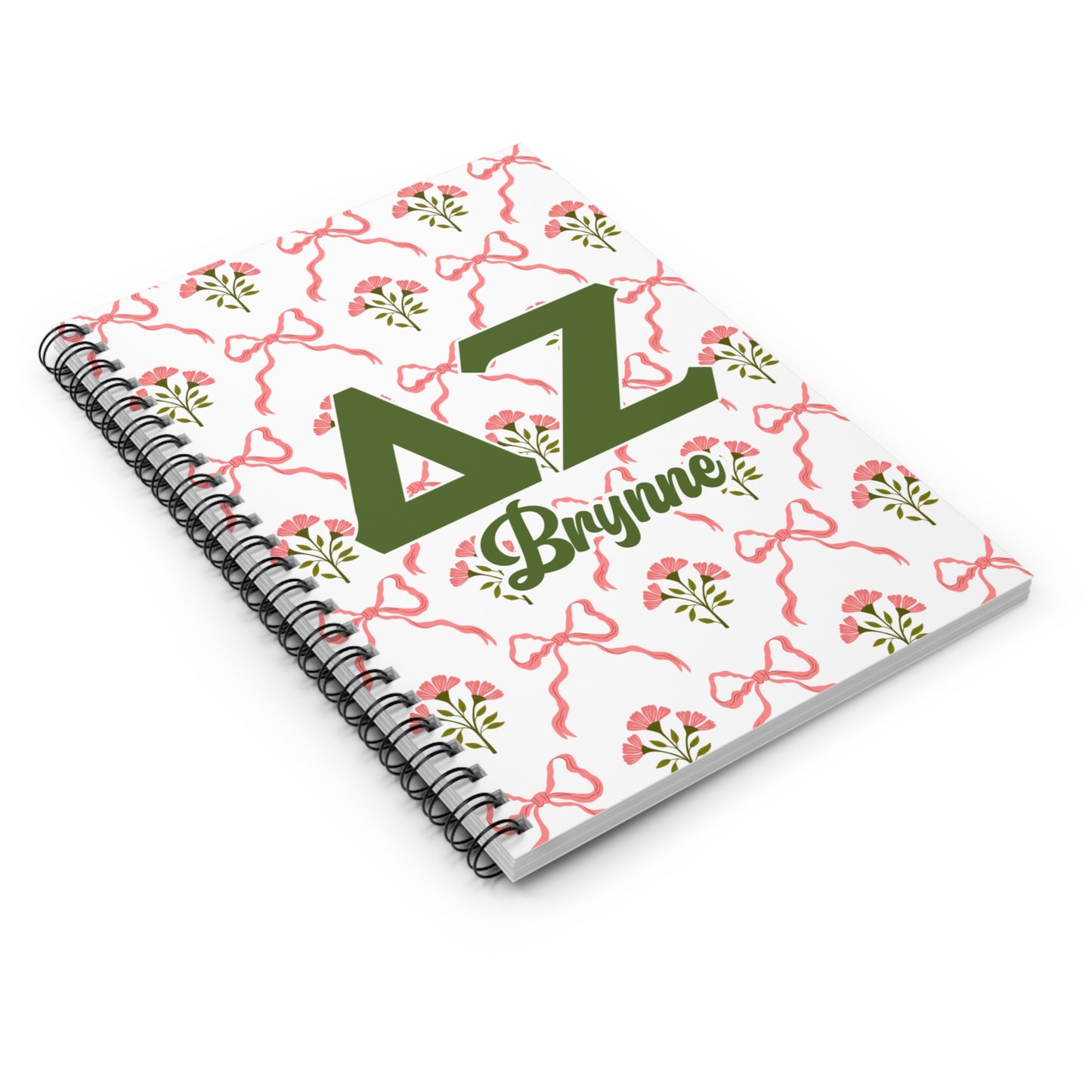 Delta Zeta Personalized Flower Notebook