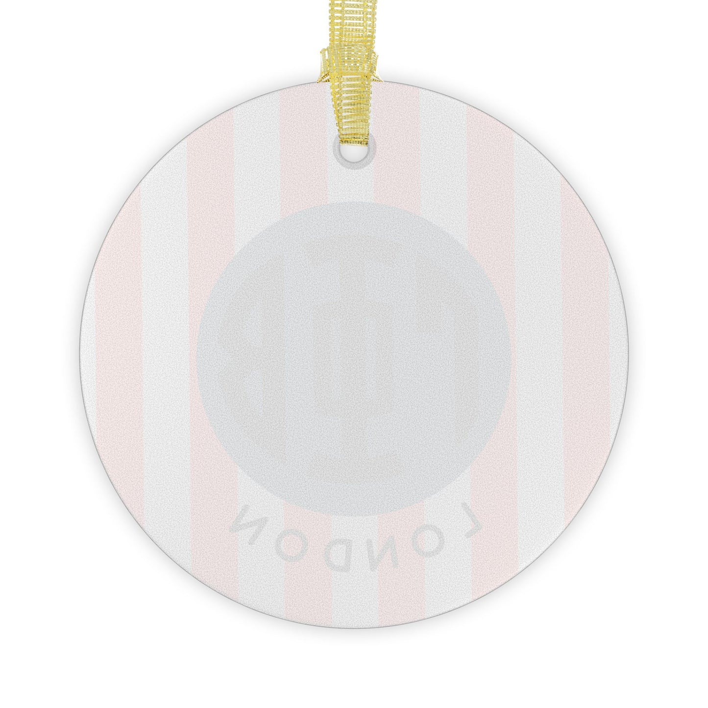 Gamma Phi Beta Personalized Stripe Glass Ornament - Ivy Society