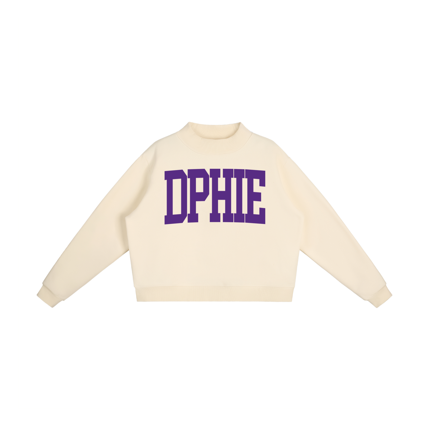 Delta Epsilon Phi Big Mock Neck Sweatshirt - Ivy Society