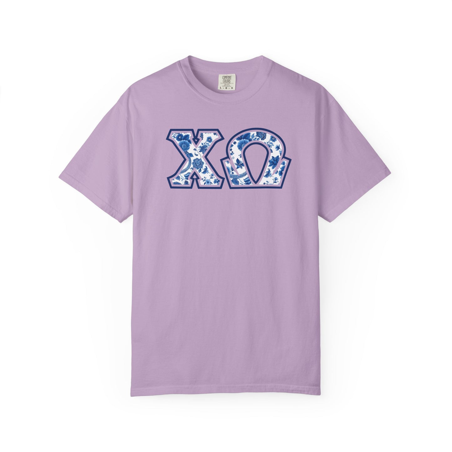 Chi Omega Blue Willow T Shirt - Ivy Society