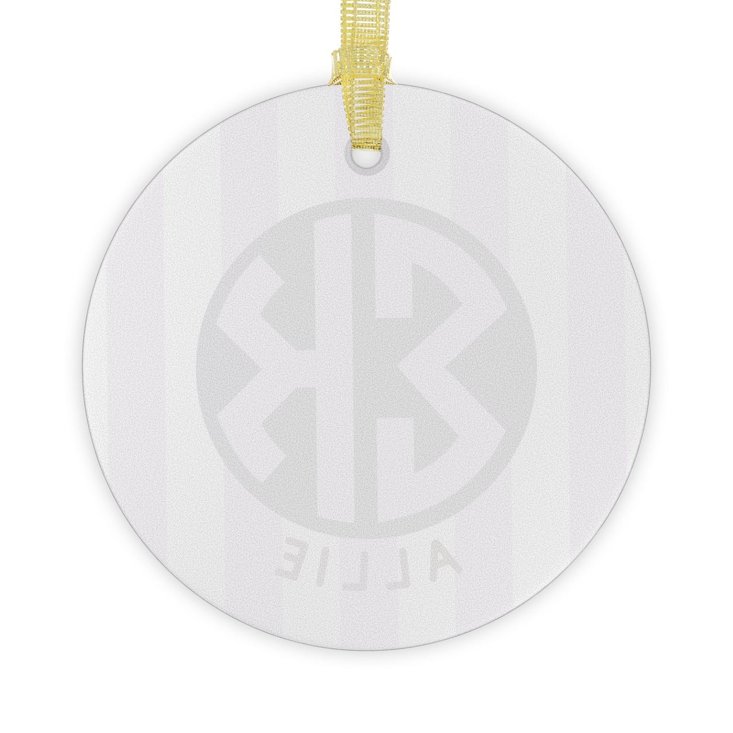 Sigma Kappa Personalized Stripe Glass Ornament - Ivy Society