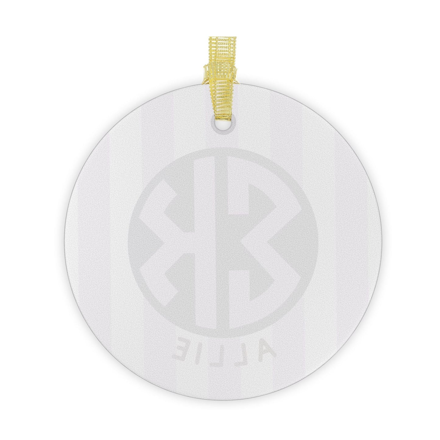 Sigma Kappa Personalized Stripe Glass Ornament - Ivy Society