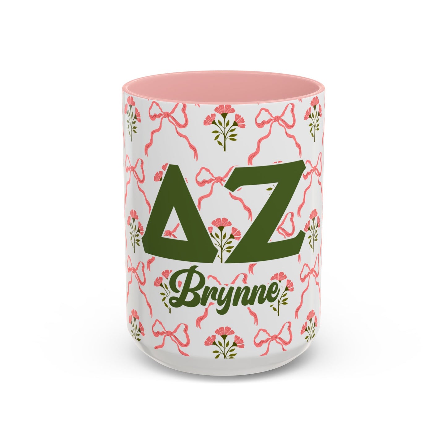 Delta Zeta Personalized Flower Mug