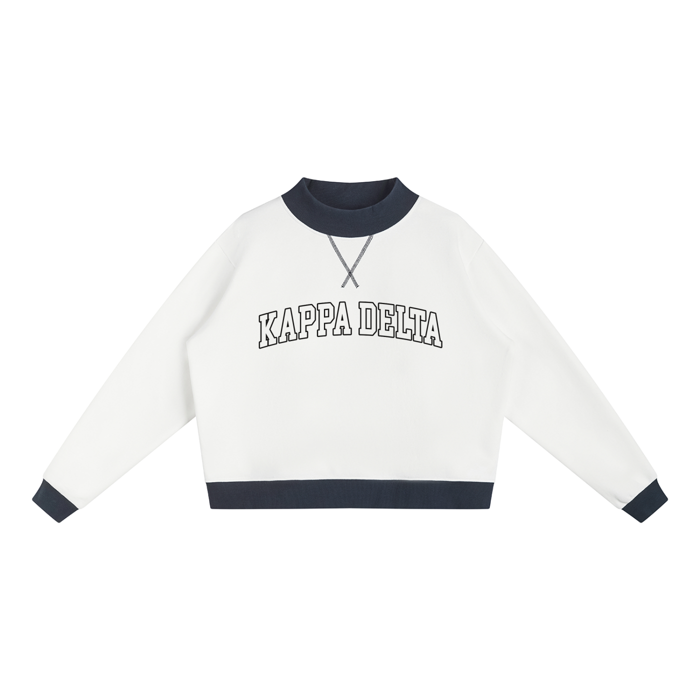 Kappa Delta Two Tone Mock Neck Sweatshirt