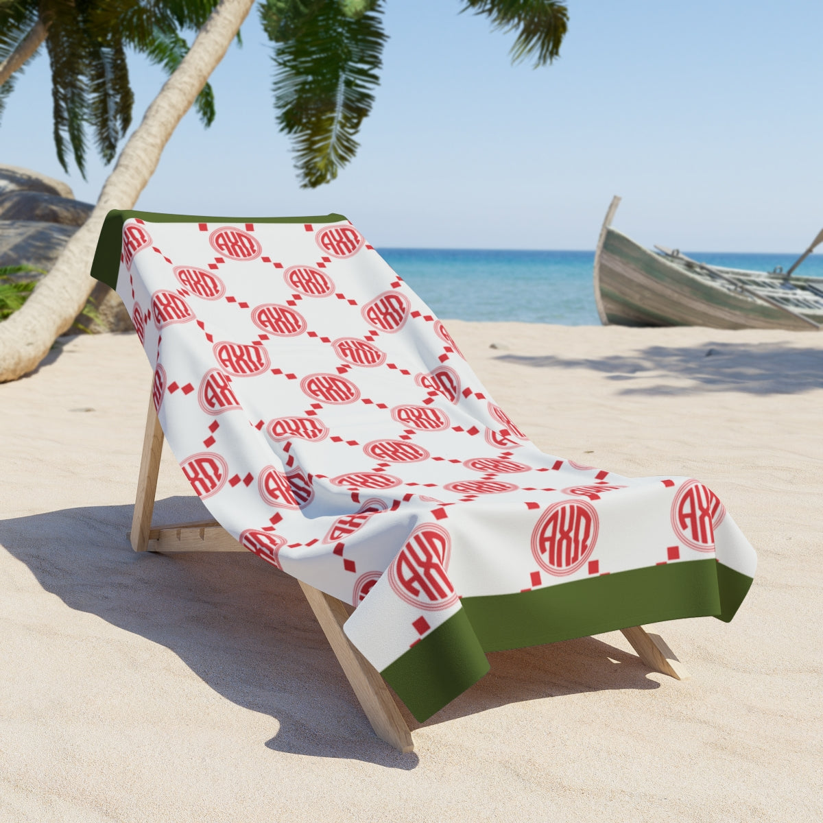 Alpha Chi Omega Print Beach Towel - Ivy Society