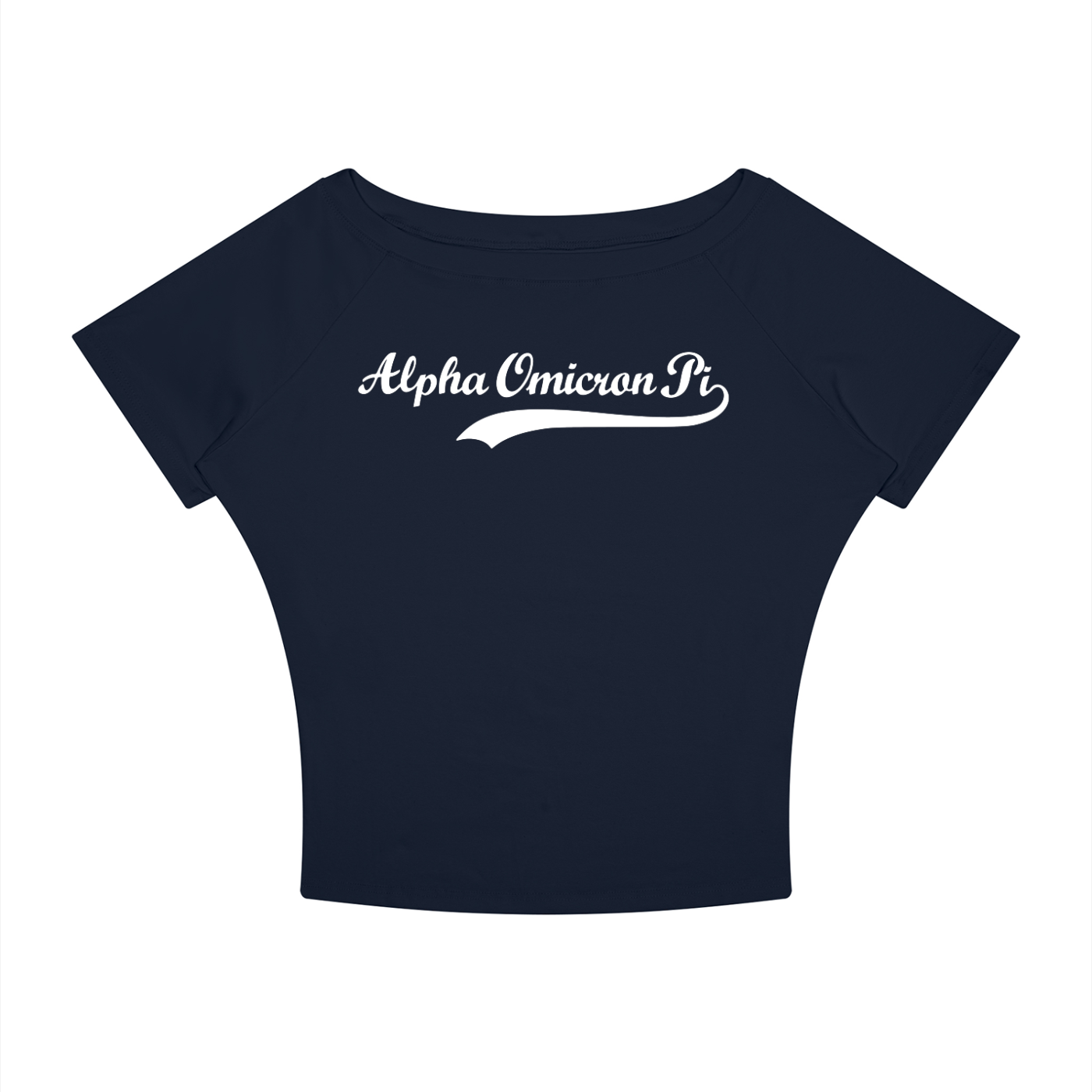 Alpha Omicron Pi Off the Shoulder Tee