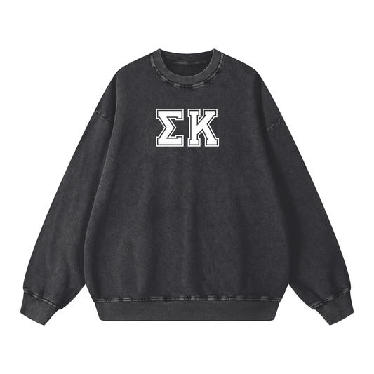 Sigma Kappa Letters Oversized Sweatshirt - Ivy Society
