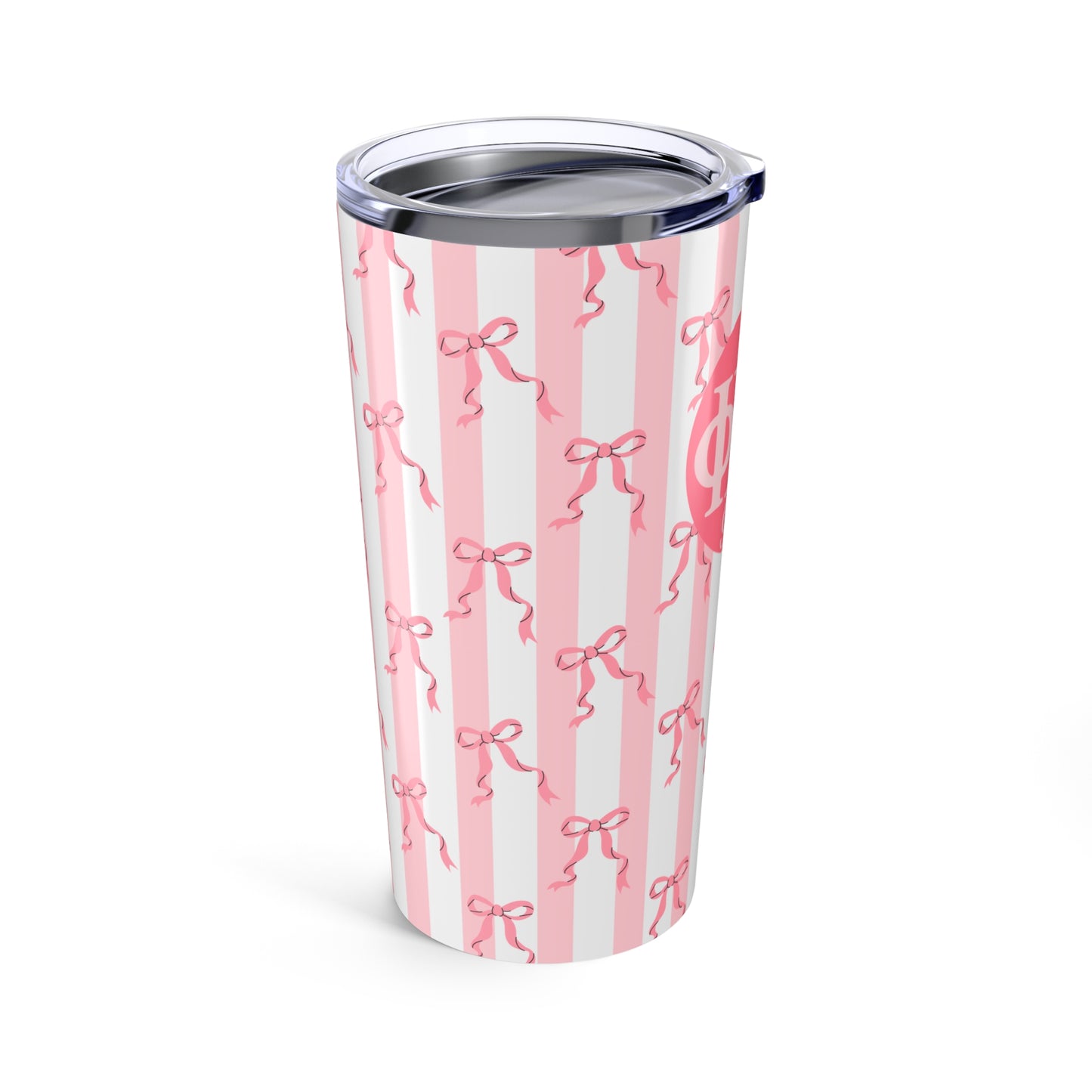 Phi Mu Personalized Bow Tumbler
