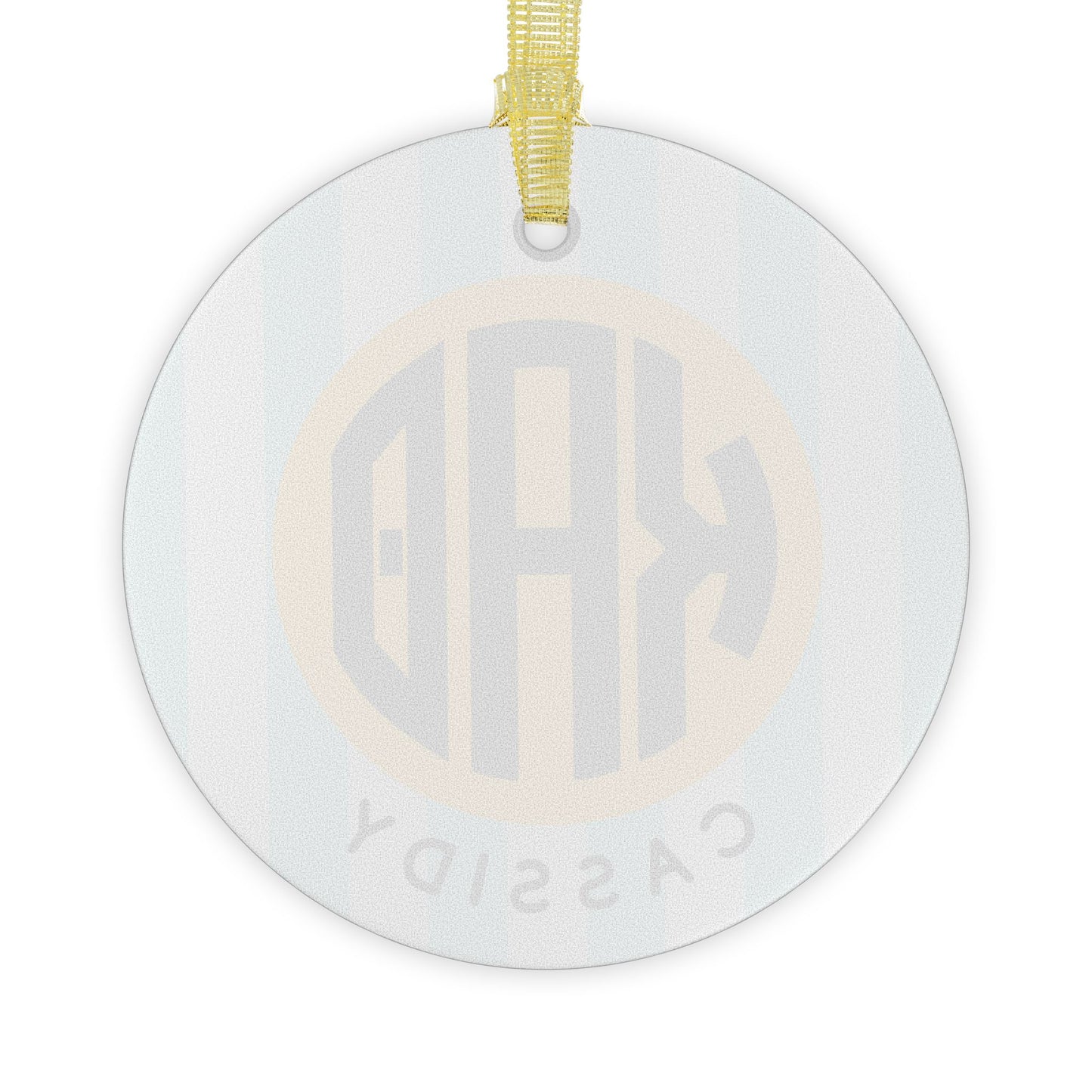 Kappa Alpha Theta Personalized Stripe Glass Ornaments - Ivy Society