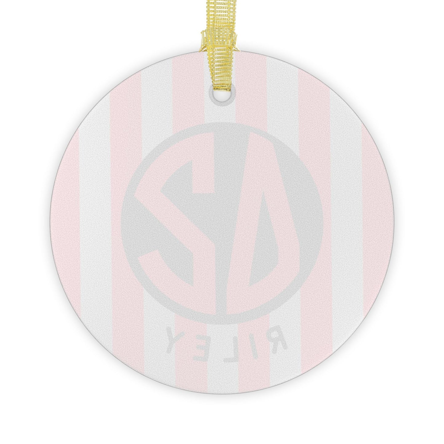 Delta Zeta Personalized Stripe Glass Ornament - Ivy Society