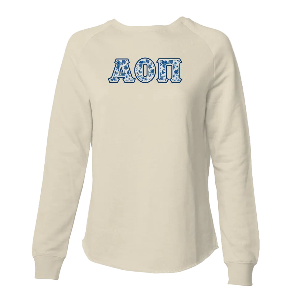 Alpha Omicron Pi Blue Willow Sweatshirt