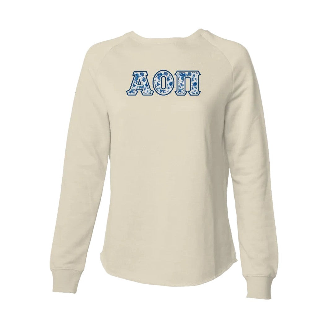 Alpha Omicron Pi Blue Willow Sweatshirt