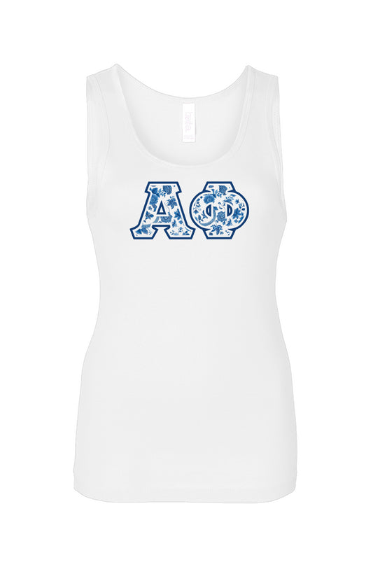 Alpha Phi Blue Willow Tank Top