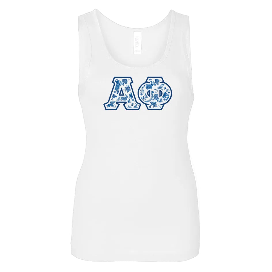 Alpha Phi Blue Willow Tank Top