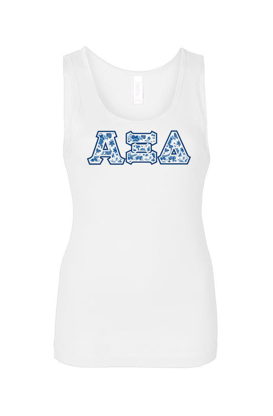 Alpha Xi Delta Blue Willow Tank Top