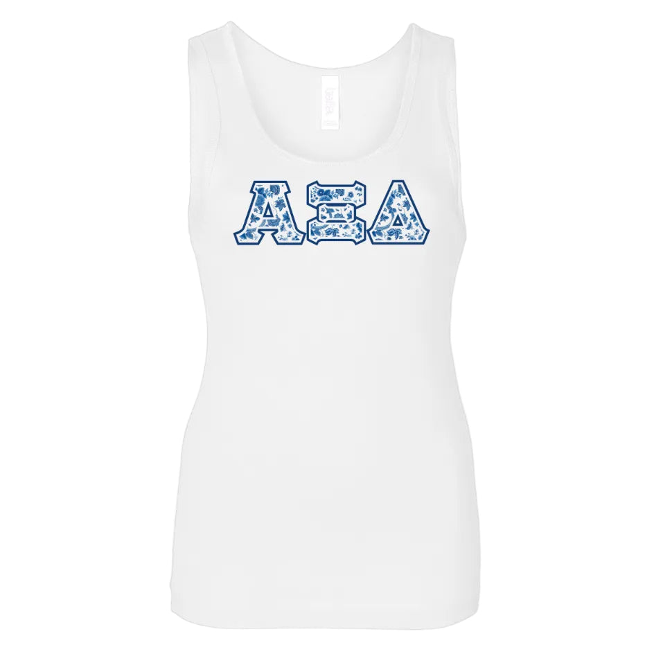 Alpha Xi Delta Blue Willow Tank Top