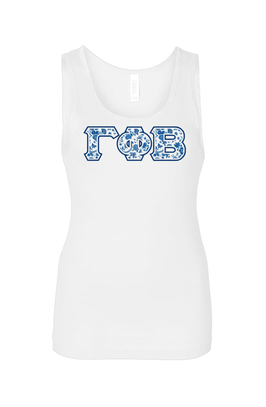 Gamma Phi Beta Blue Willow Tank Top
