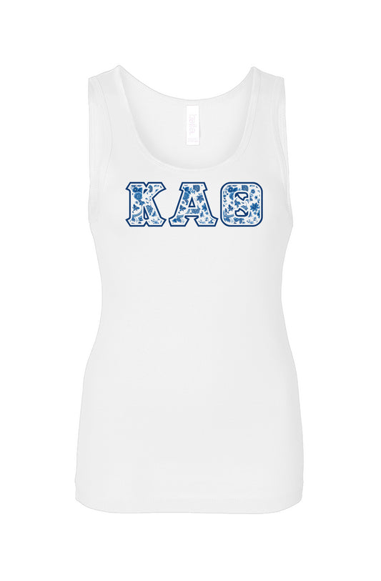 Kappa Alpha Theta Blue Willow Tank Top