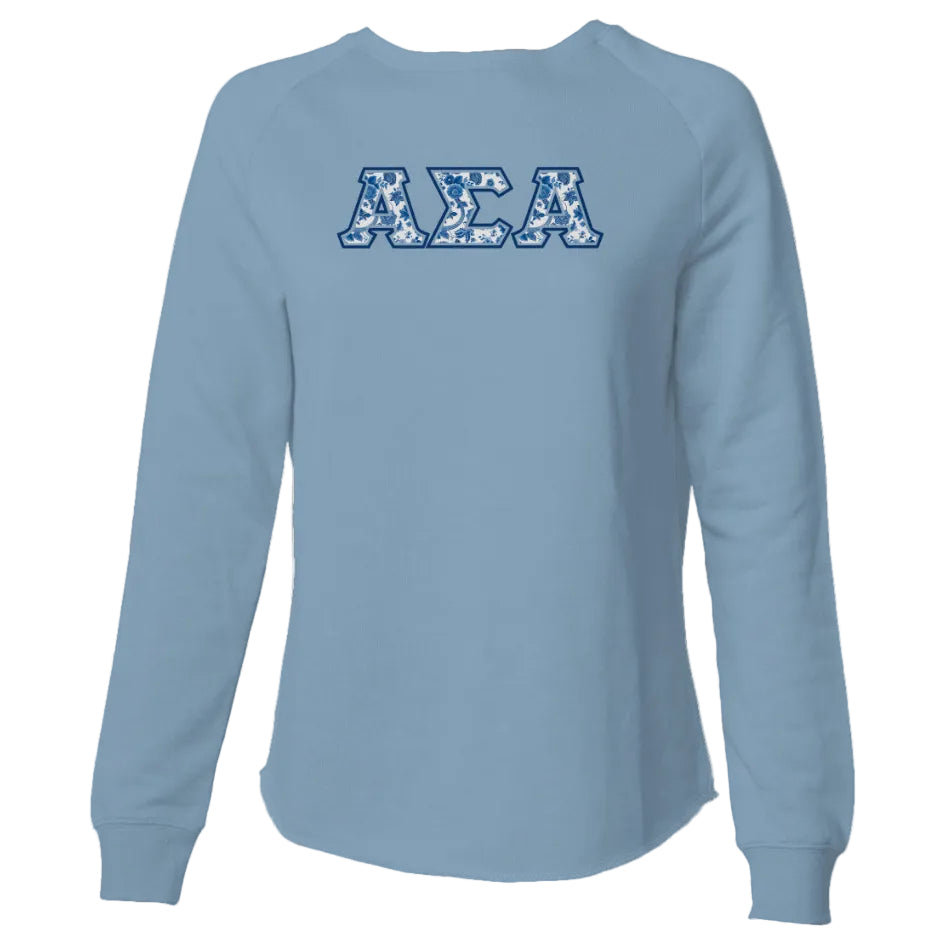 Womens Lightweight Wash Sweatshirt