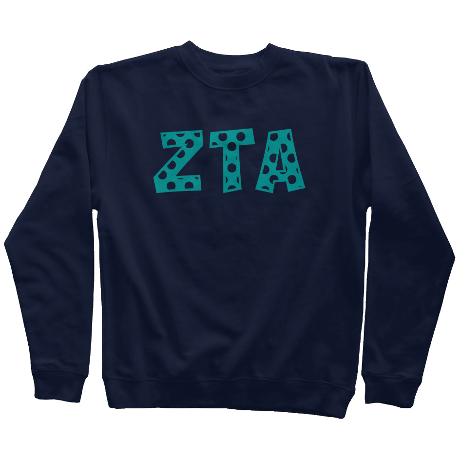 Zeta Tau Alpha Polka Dot Sweatshirt