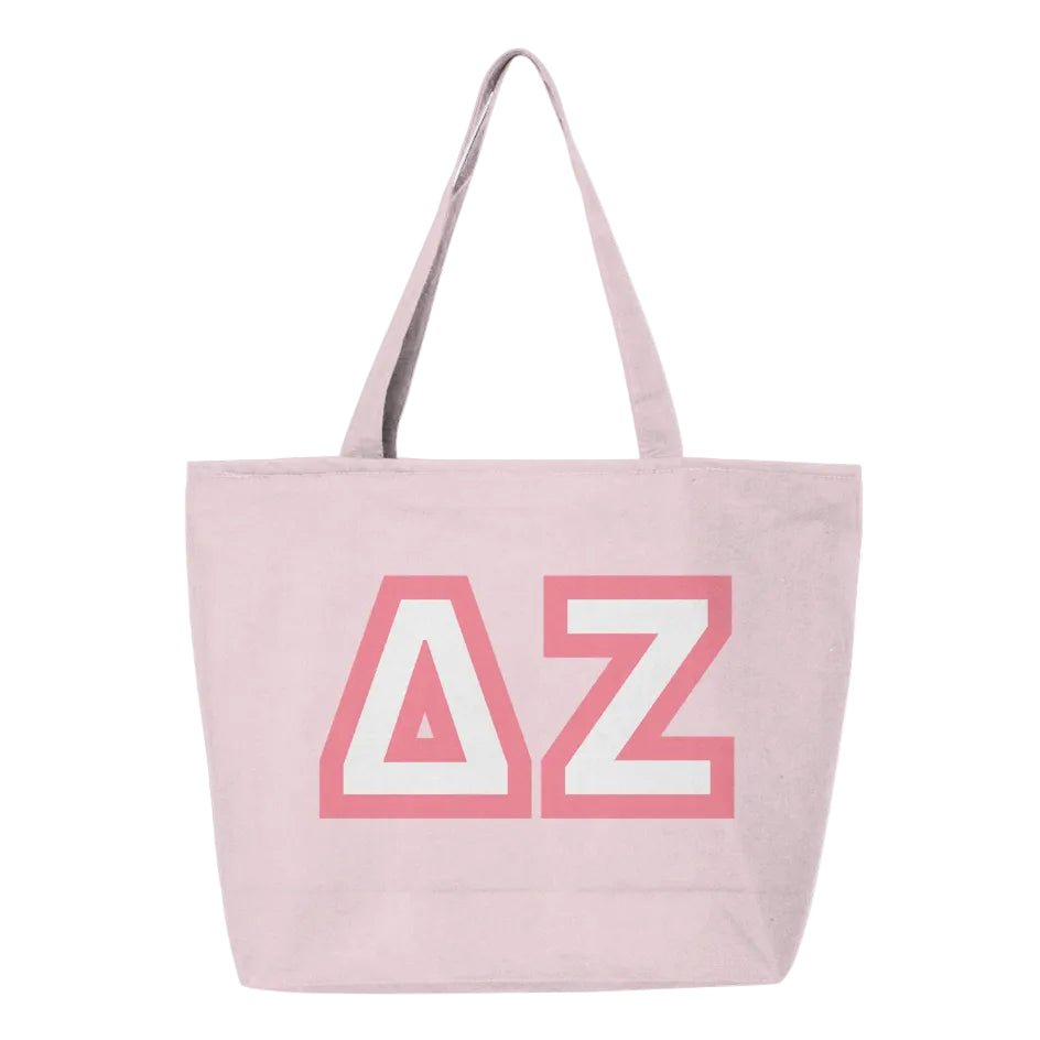 Delta Zeta Zippered Tote Bag