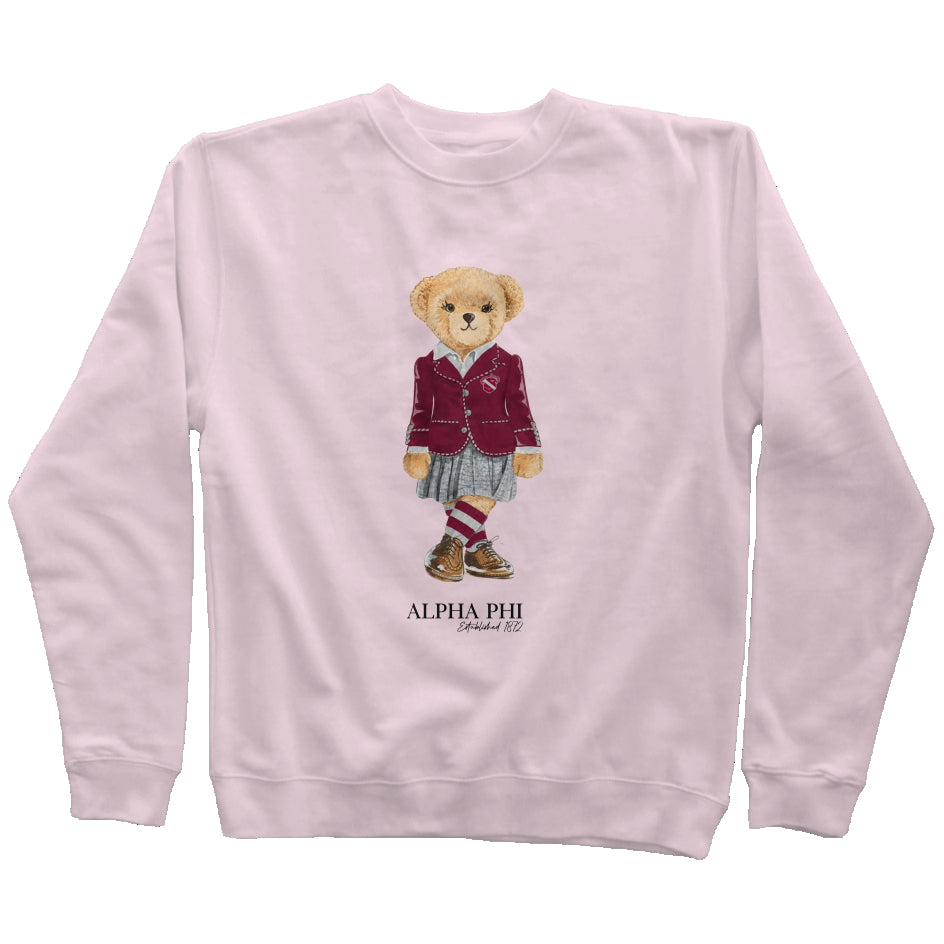 Alpha Phi Sorority Bear Sweatshirt