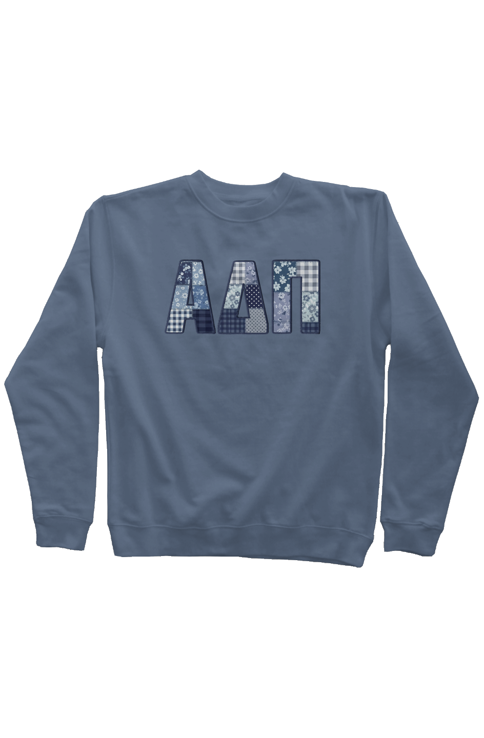 Alpha Delta Pi Faux Patchwork Sweatshirt