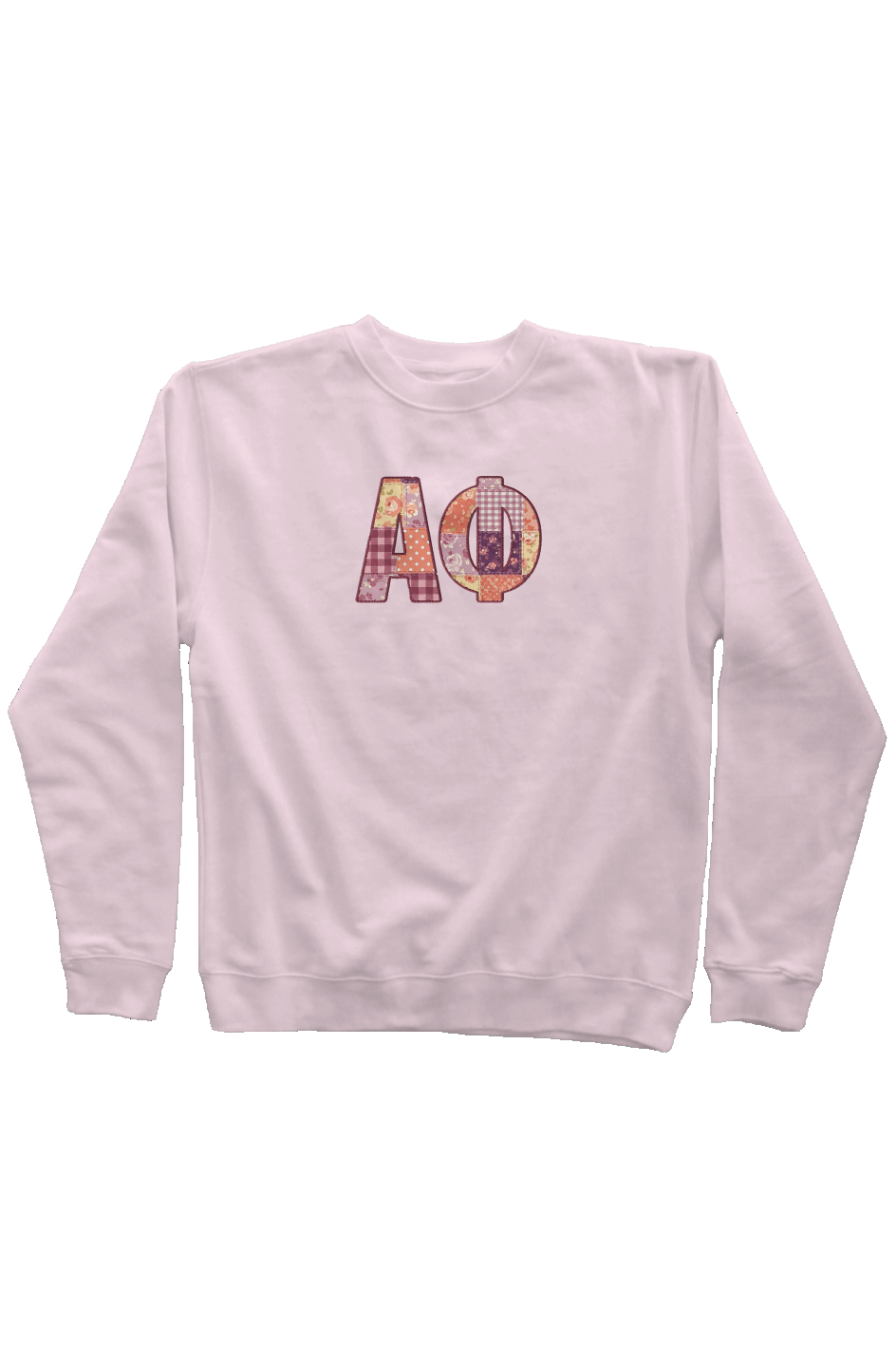 Alpha Phi Faux Patchwork Sweatshirt
