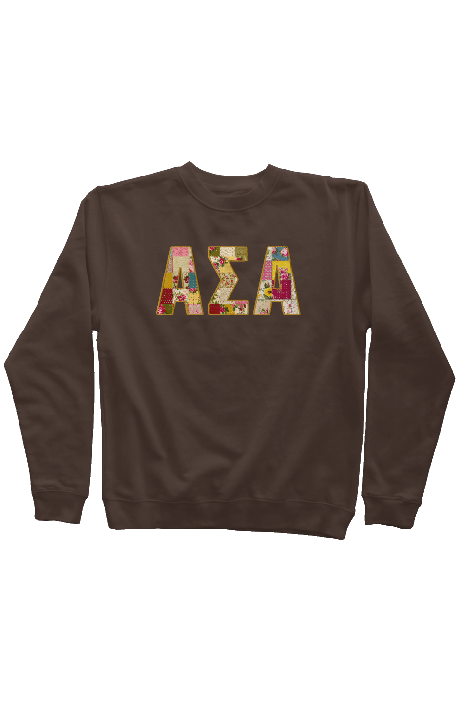 Alpha Sigma Alpha Faux Patchwork Sweatshirt