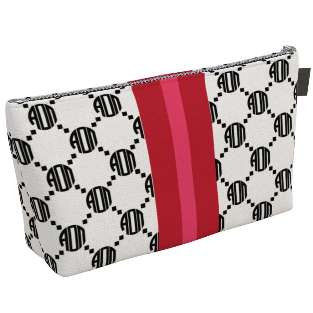 Alpha Omicron Pi Print Makeup Bag
