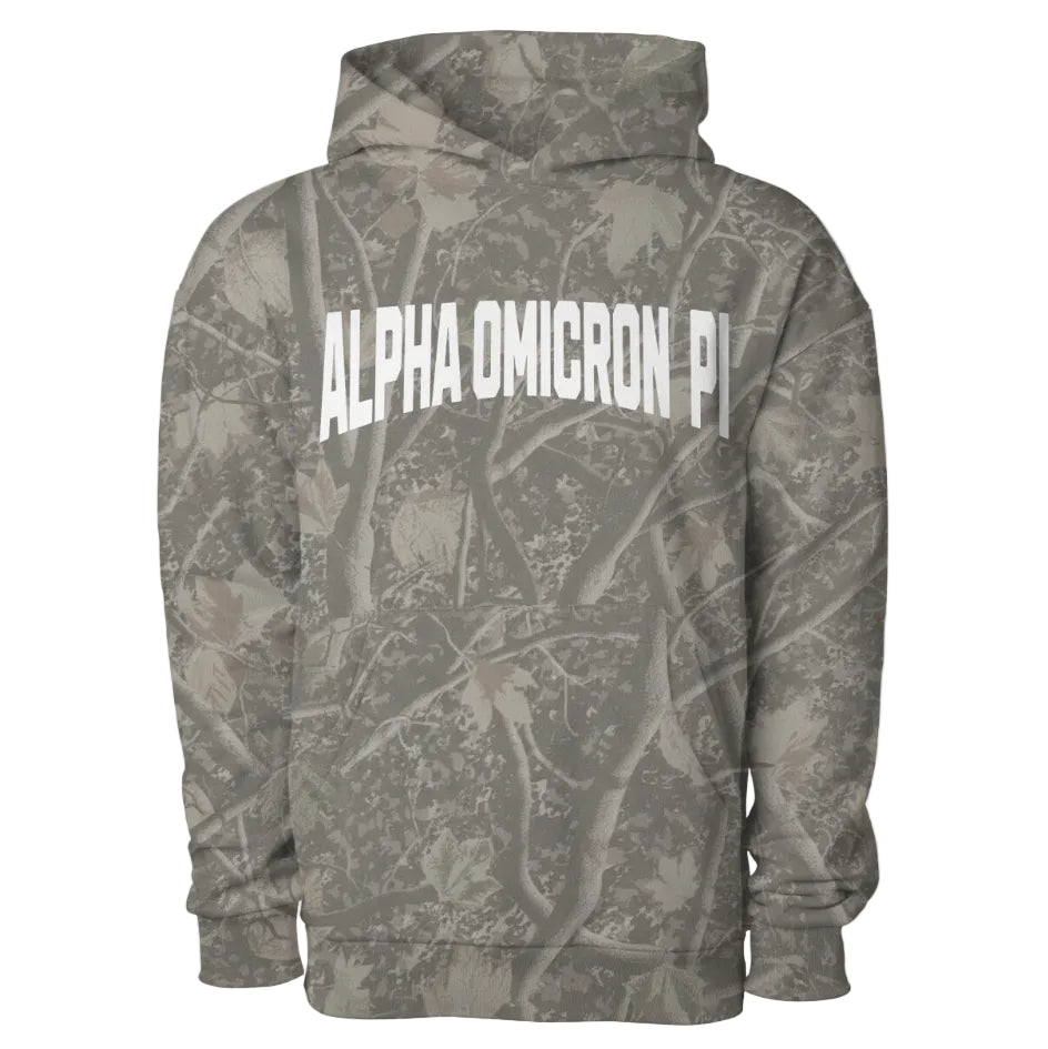 Alpha Omicron Pi Camo Heavyweight Hoodie