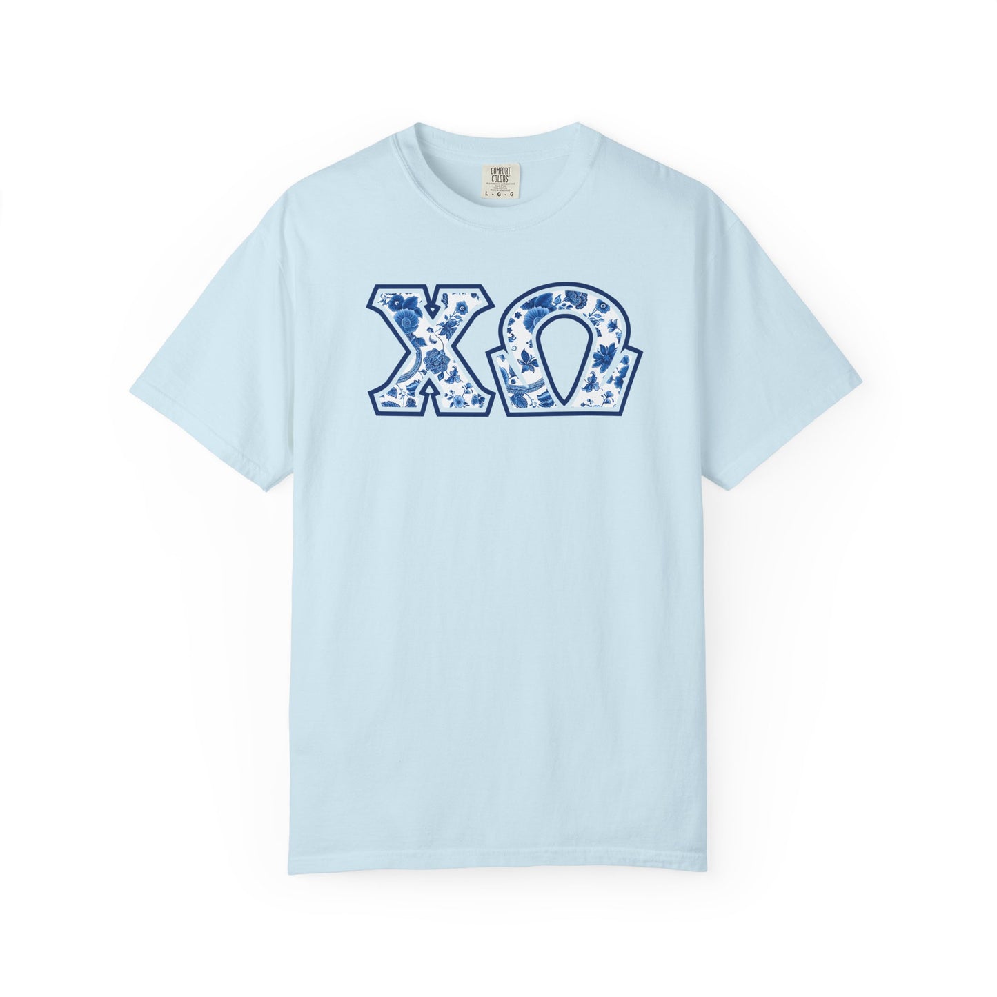 Chi Omega Blue Willow T Shirt - Ivy Society