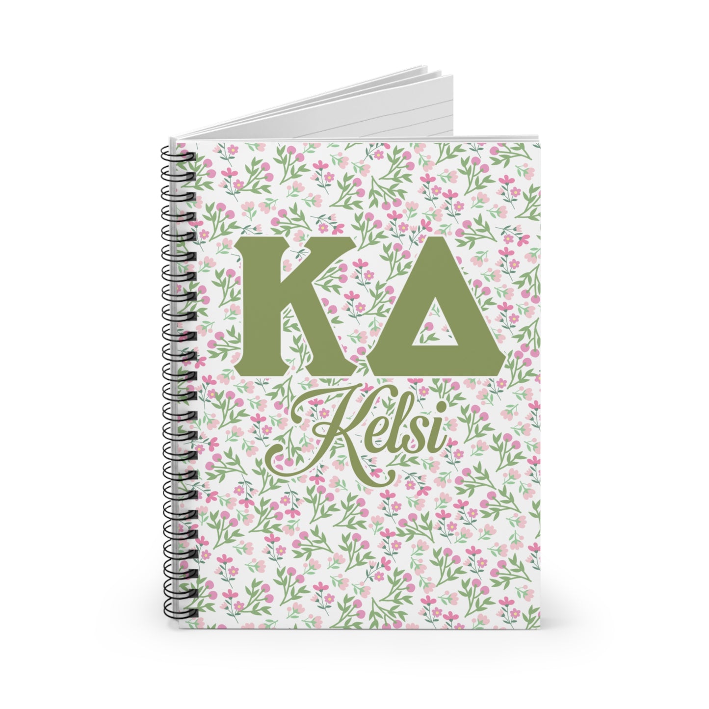 Kappa Delta Personalized Flower Notebook