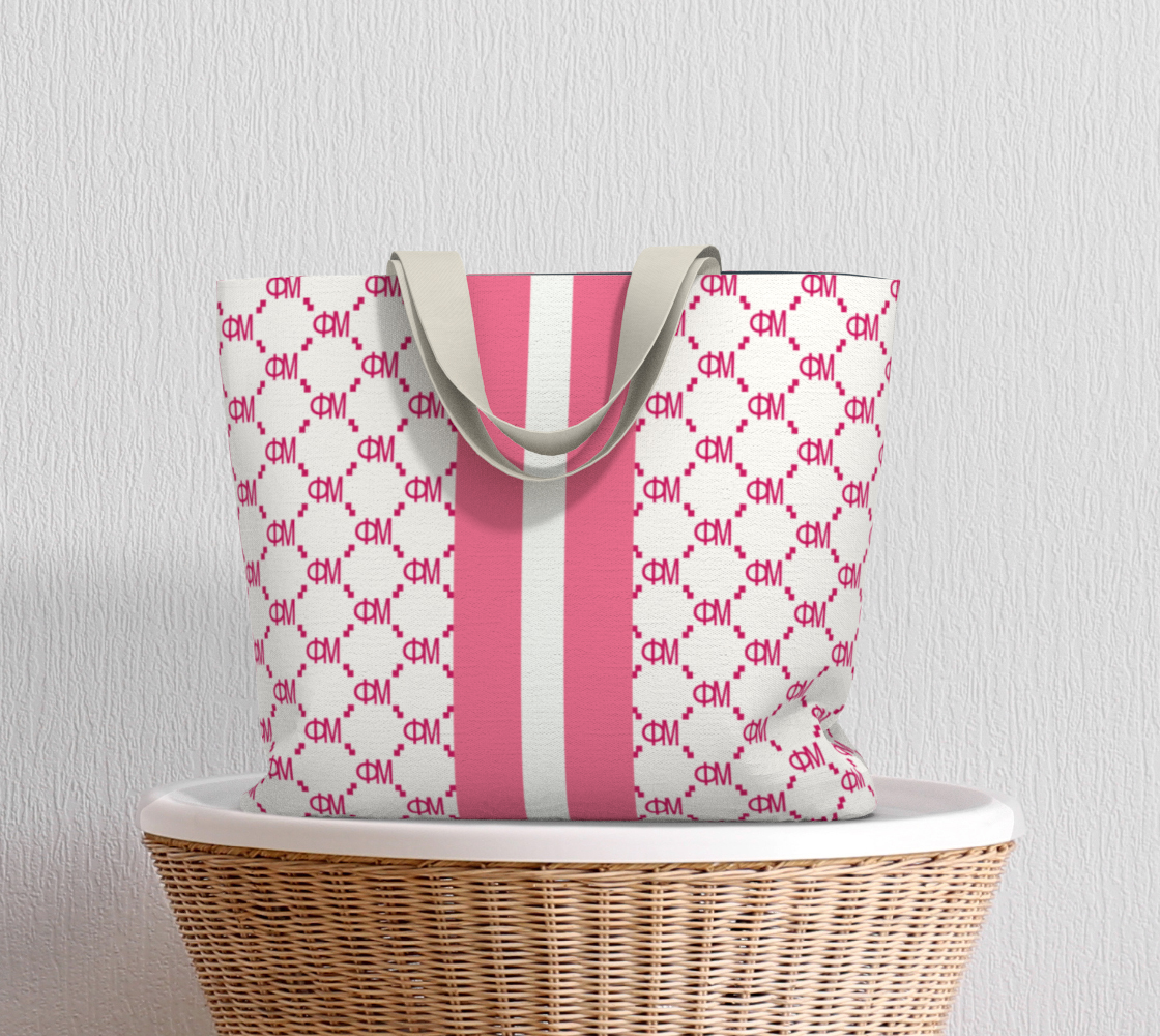 Phi Mu Print Tote Bag