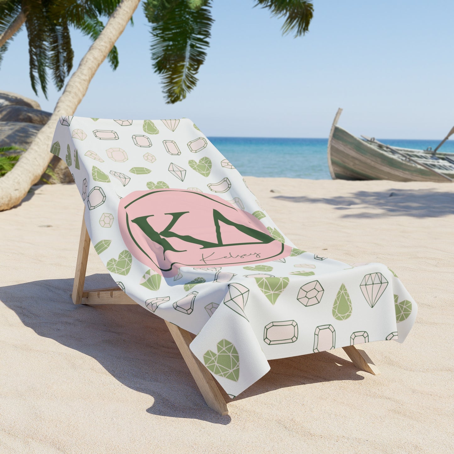 Kappa Delta Personalized Beach Towel - Ivy Society