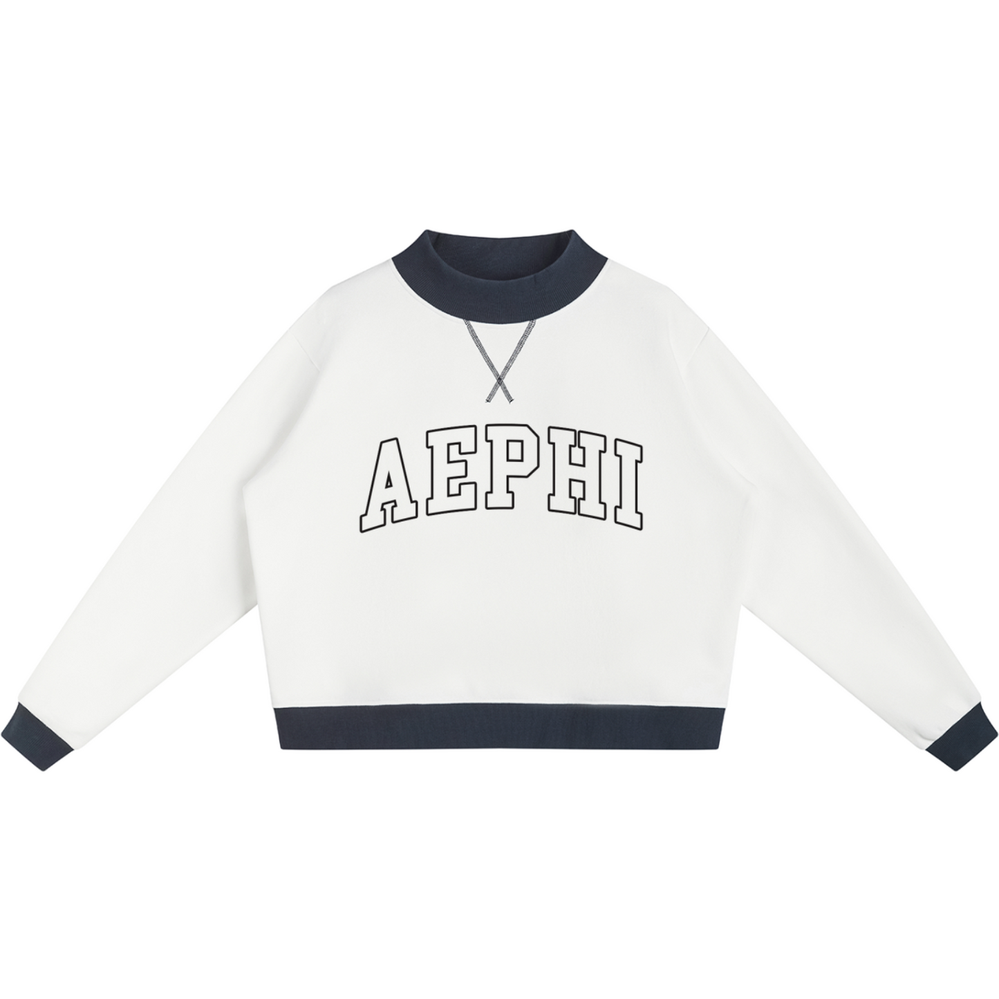 Alpha Epsilon Phi Two Tone Mock Neck Sweatshirt