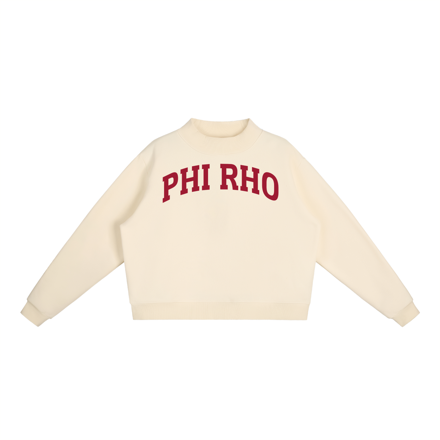 Maroon Phi Sigma Rho Mock Neck Sweatshirt - Ivy Society