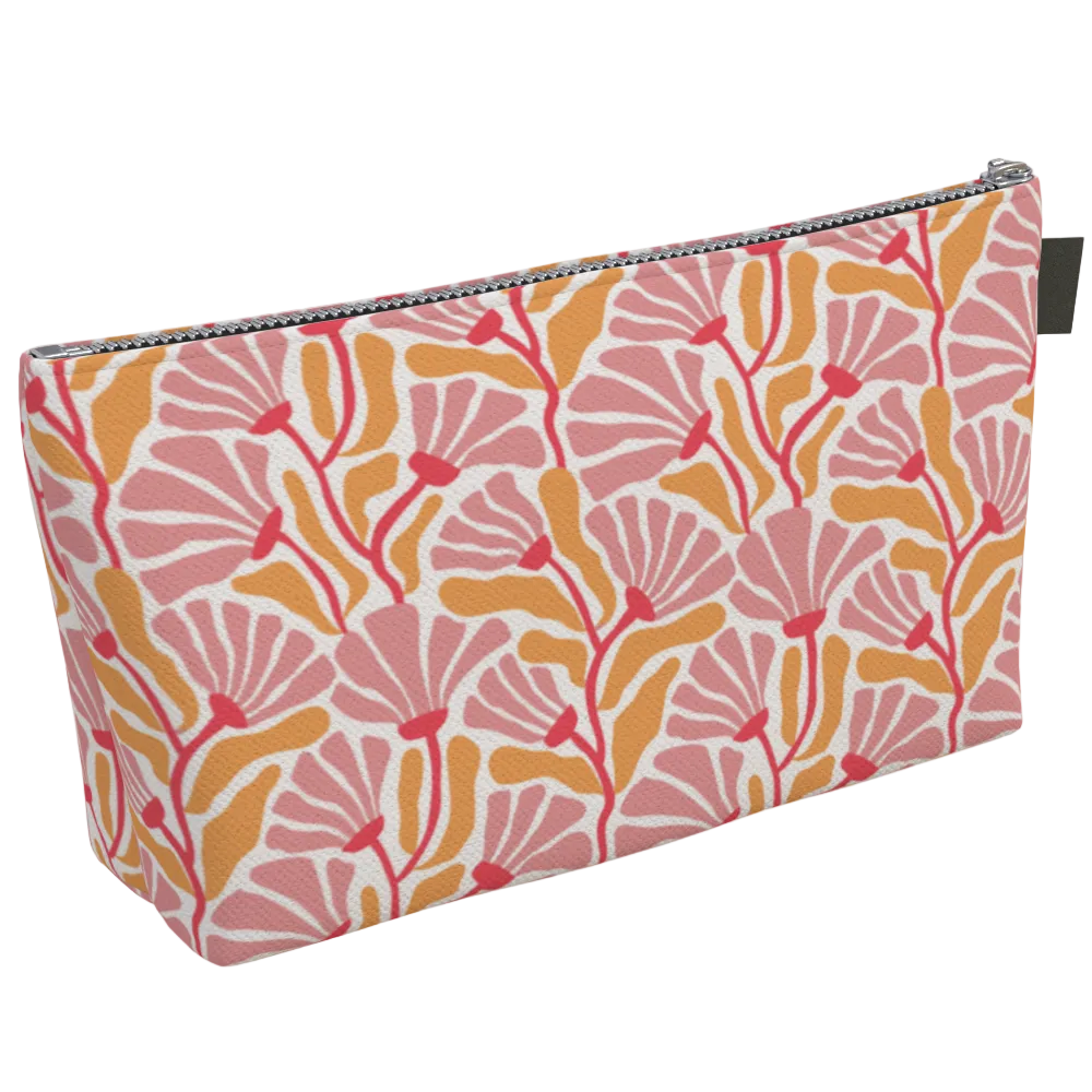 Chi Omega Personalized Floral Makeup Bag
