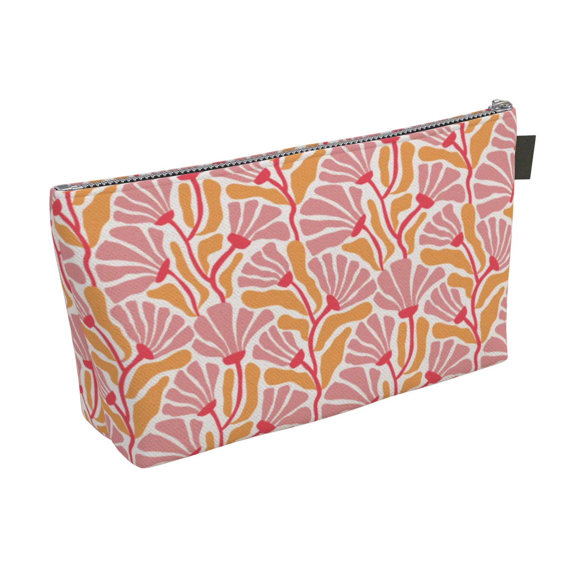 Chi Omega Personalized Floral Makeup Bag
