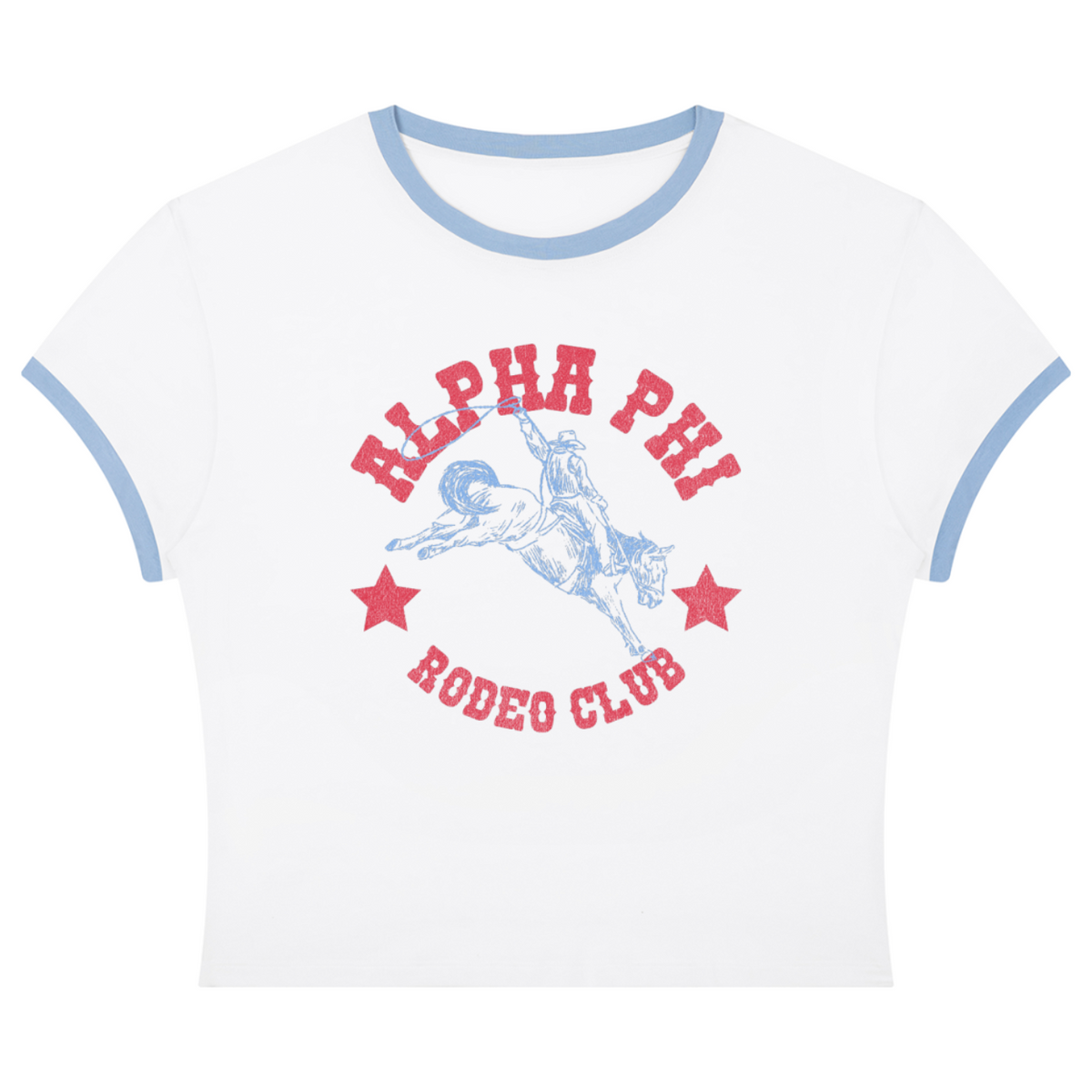 Alpha Phi Rodeo Club Ringer Baby Tee