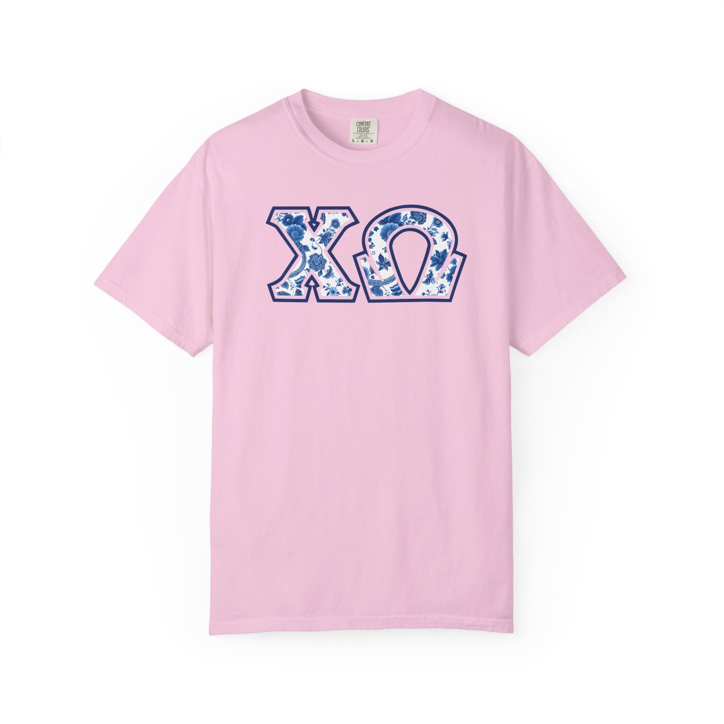 Chi Omega Blue Willow T Shirt - Ivy Society