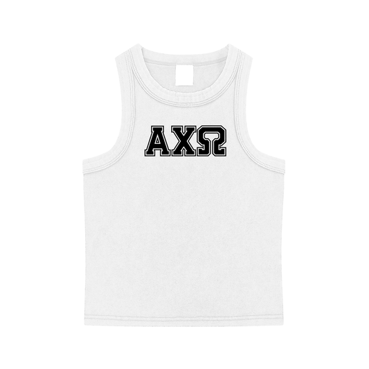 Alpha Chi Omega Letters Tank Top - Ivy Society