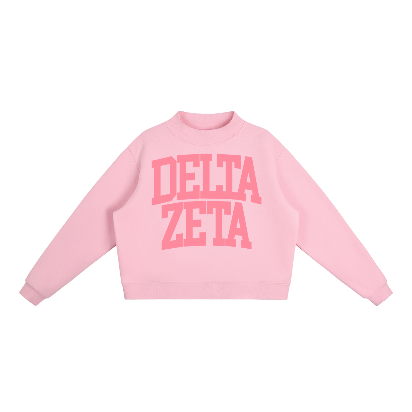 Delta Zeta Big Mock Neck Sweatshirt - Ivy Society