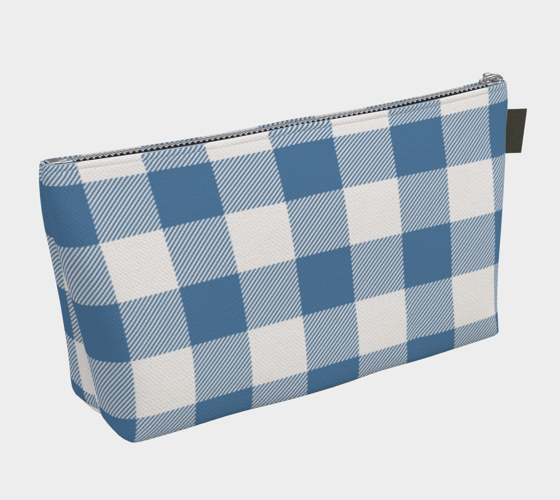 Phi Sigma Sigma Personalized Gingham Makeup Bag
