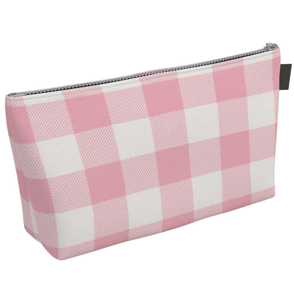 Delta Gamma Personalized Gingham Makeup Bag