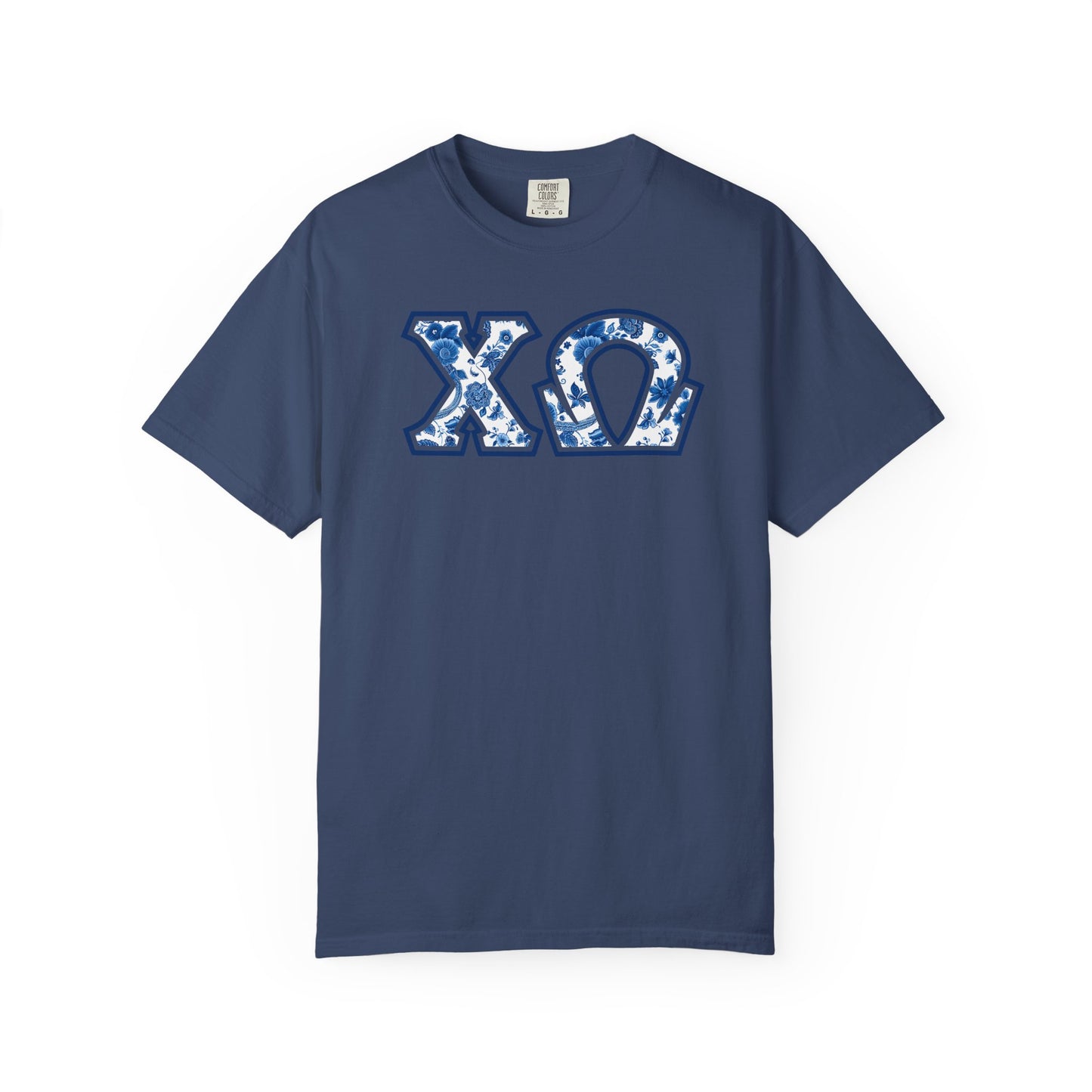 Chi Omega Blue Willow T Shirt - Ivy Society